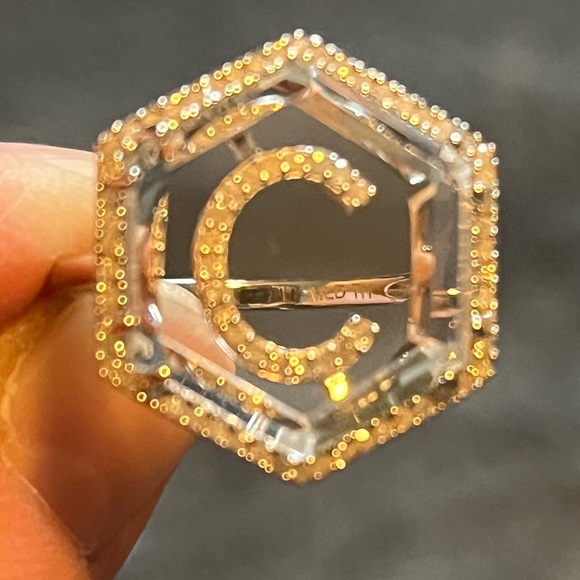 Colleen Lopez Diamond Initial and Quartz Sterling Silver Ring - Picture 5 of 5